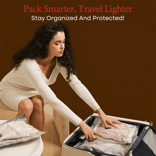 🔥🔥Last 3 Hours🏆 Limited-Time Offer—Don't Miss Out!  Wireless Travel Vacuum Storage Compression Bags