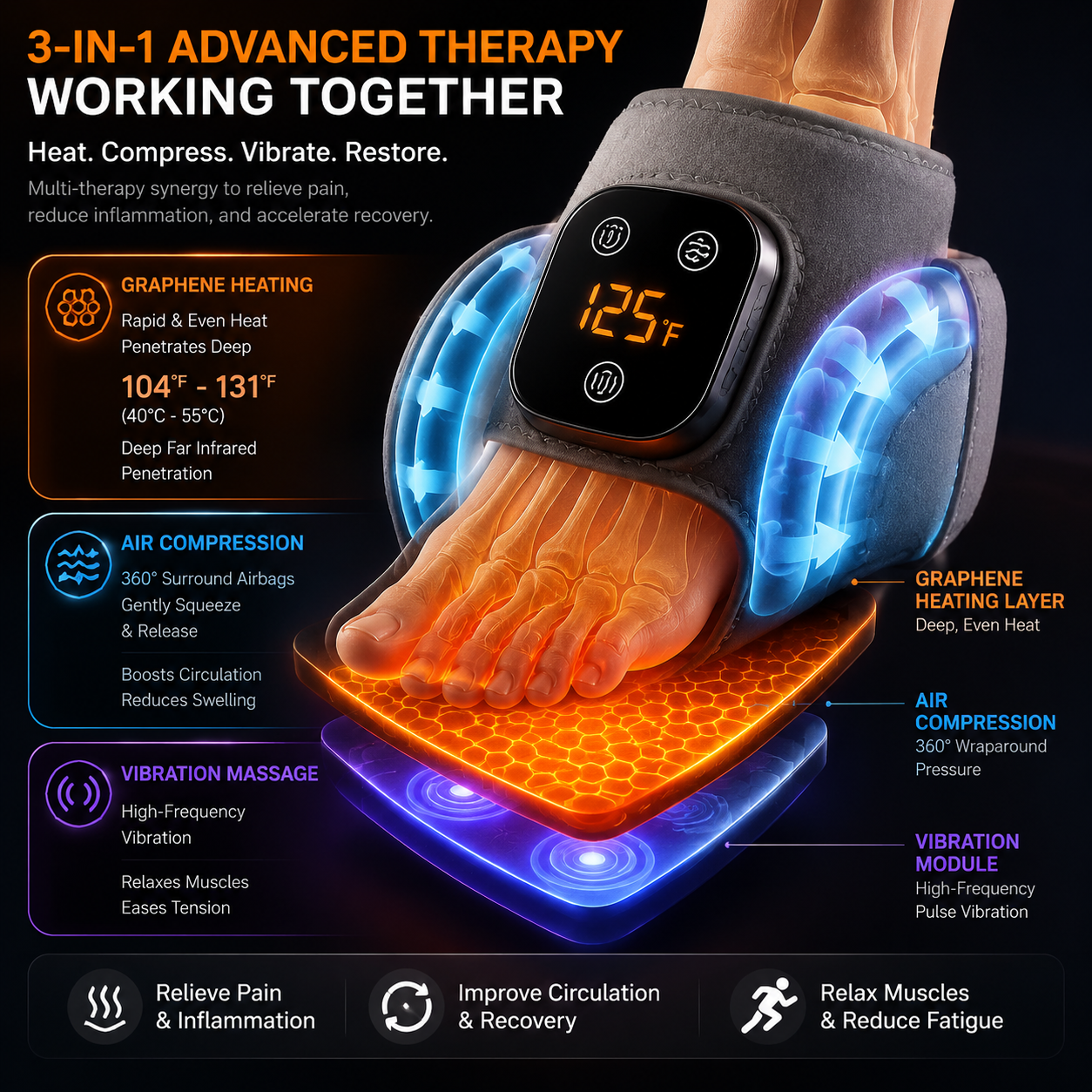Pryxo 3-in-1 Foot Massager