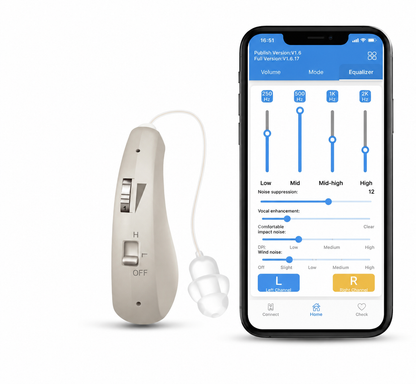 Smart, Self-Fitting Bluetooth Hearing Aids (App Controlled)