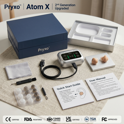 🔥🔥Final 3 Hours🏆 Limited-Time Offer – Don’t Miss This DealPryxo "Invisible" noise-canceling hearing aids